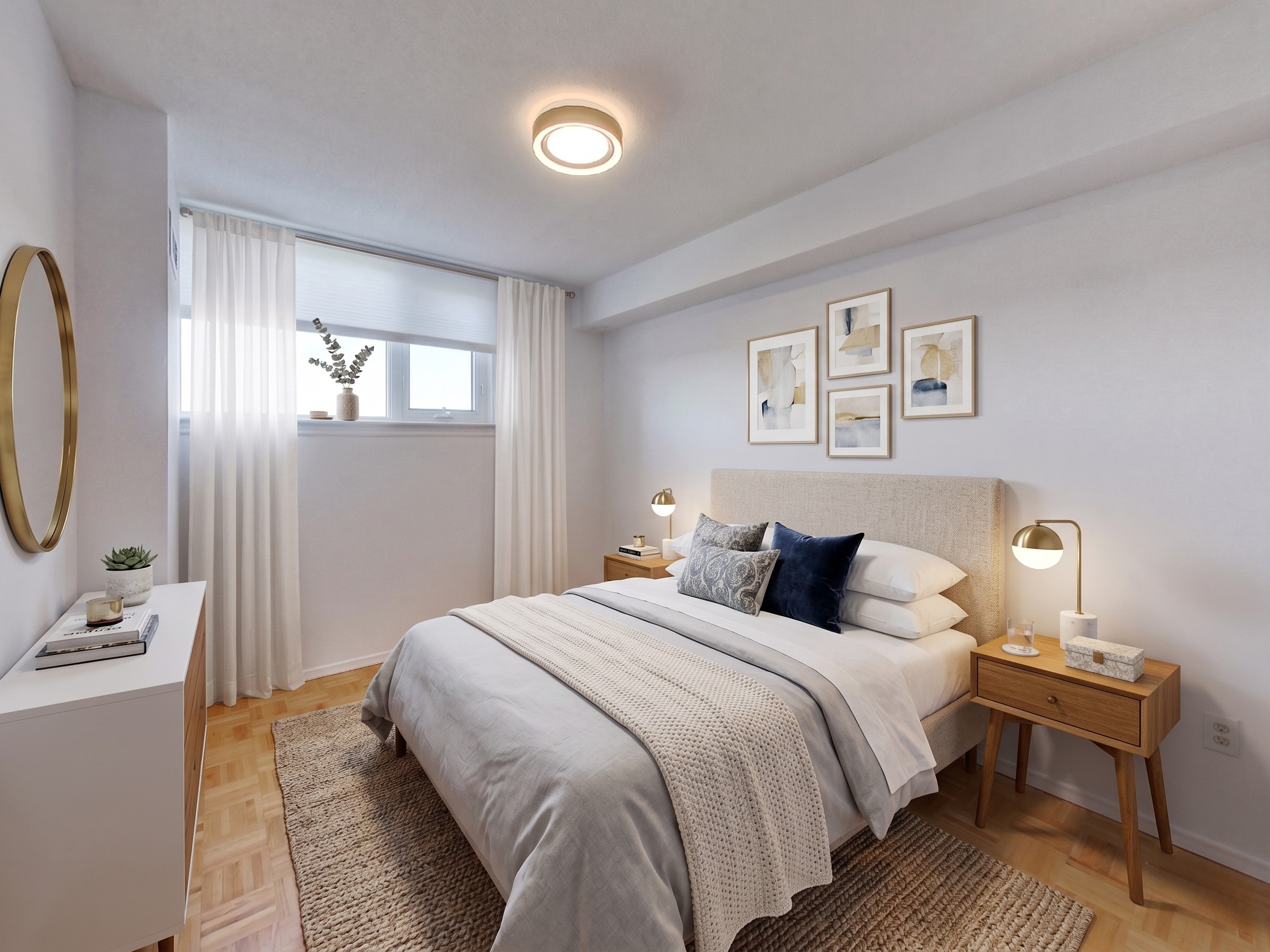 Staged second bedroom